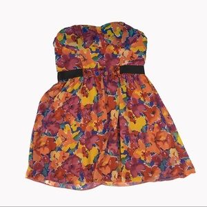 Spring/Summer Floral Strapless Dress